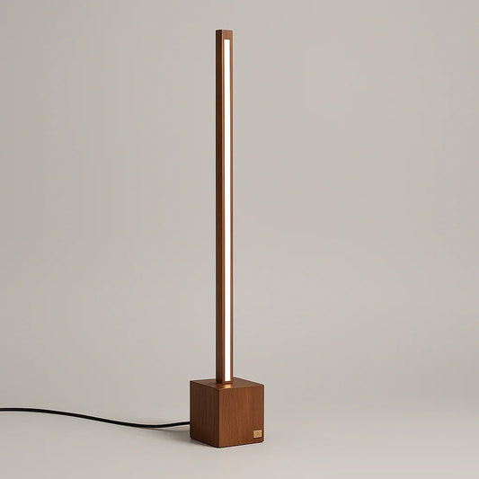Minimalist Wooden Floor Lamp – Modern Square Rod Structure - NixWoods