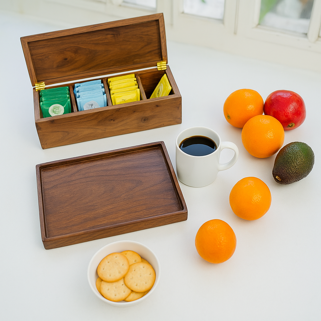 Rosewood Serving Tray – Set of 2 | Handcrafted Wooden Trays for Dining & Decor - NixWoods