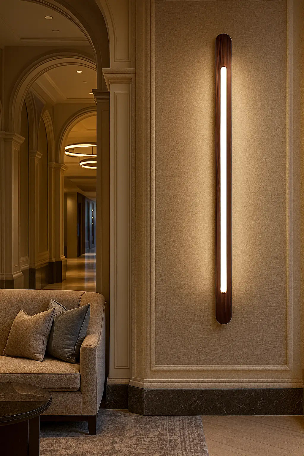 Vertical Wooden Wall Light – Minimalist Accent Lighting | Handcrafted by NixWoods - NixWoods