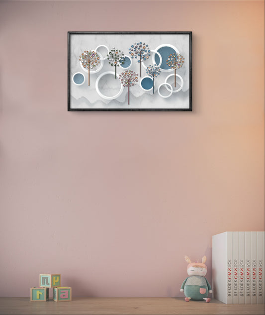 Circle Bloom Tree– 3D Wall Art