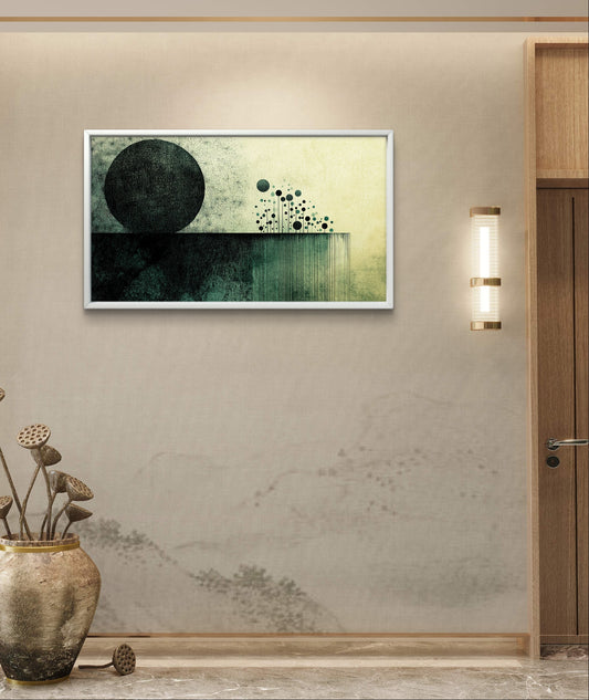 Green Illustration Abstract Wall Art