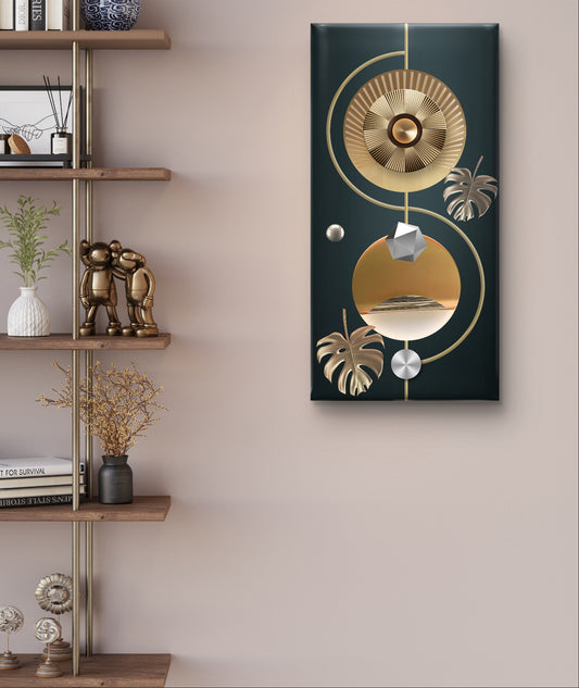 Modern Geometric Metallic Wall Art