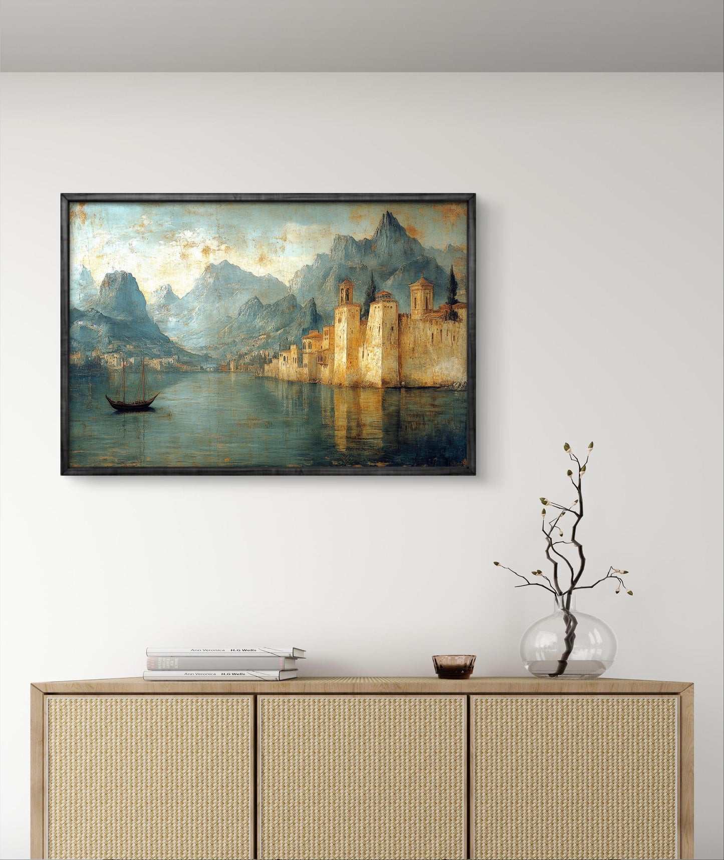 Illustration River Nature Wall Art