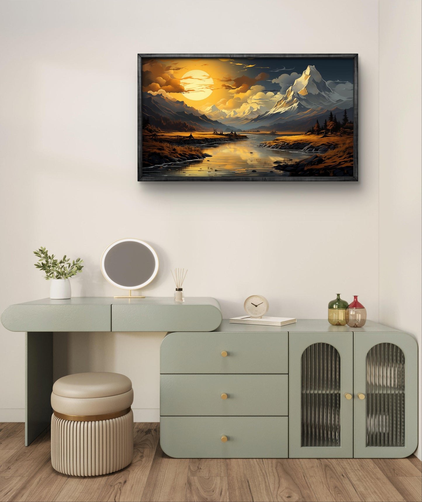 Grandeur Personified Framed Canvas Wall painting Art