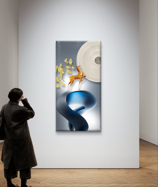3D Modern Deer Wall Art