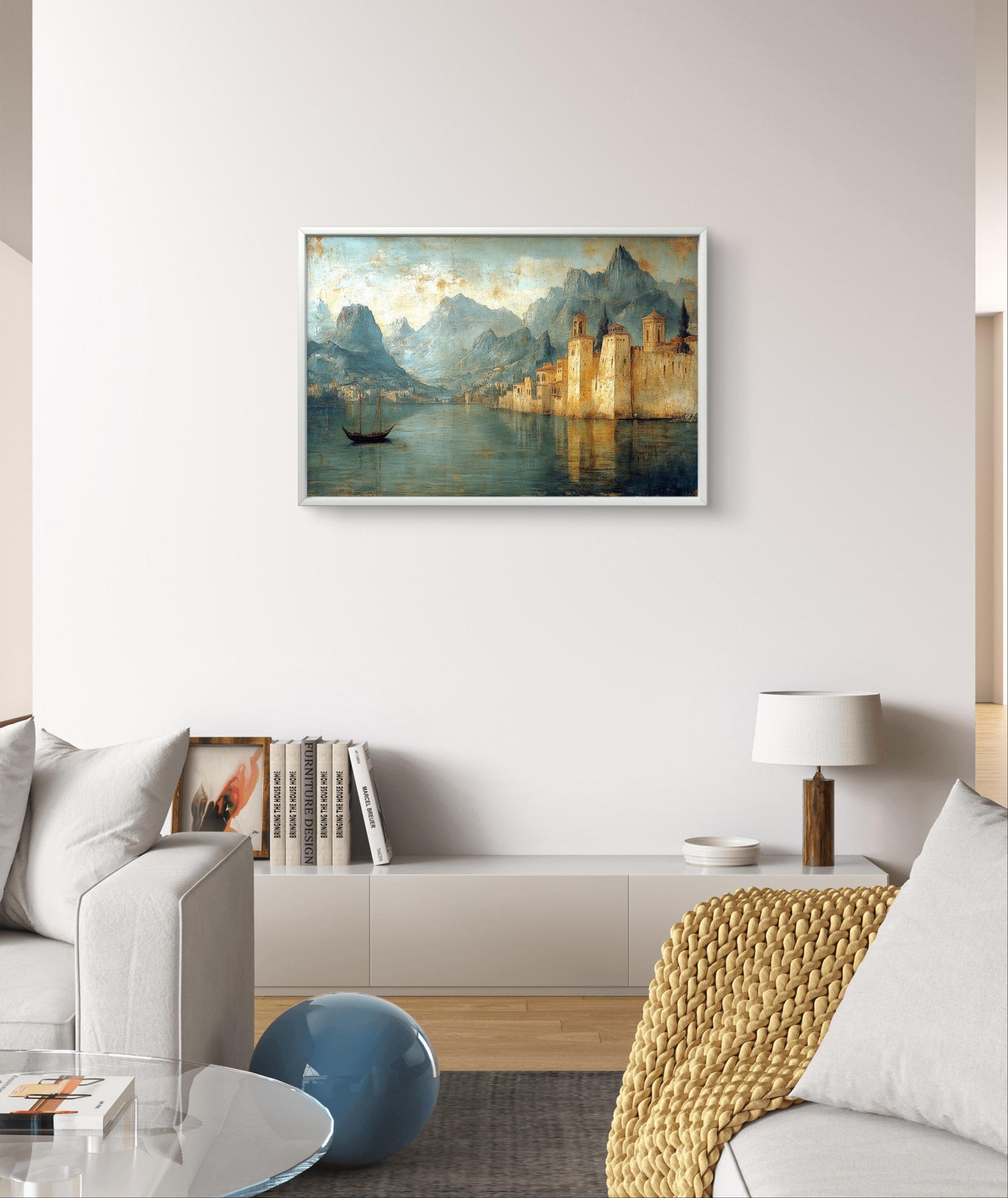 Illustration River Nature Wall Art