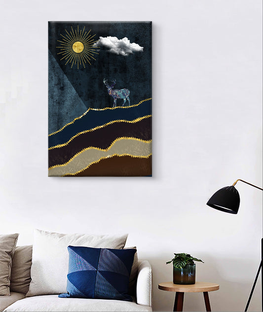 3D Modern Turquoise Abstract Wall Art