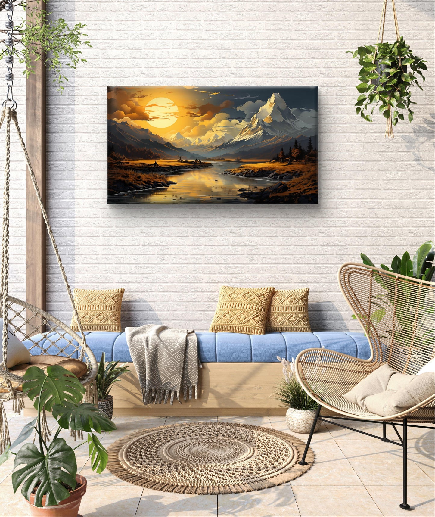 Grandeur Personified Framed Canvas Wall painting Art