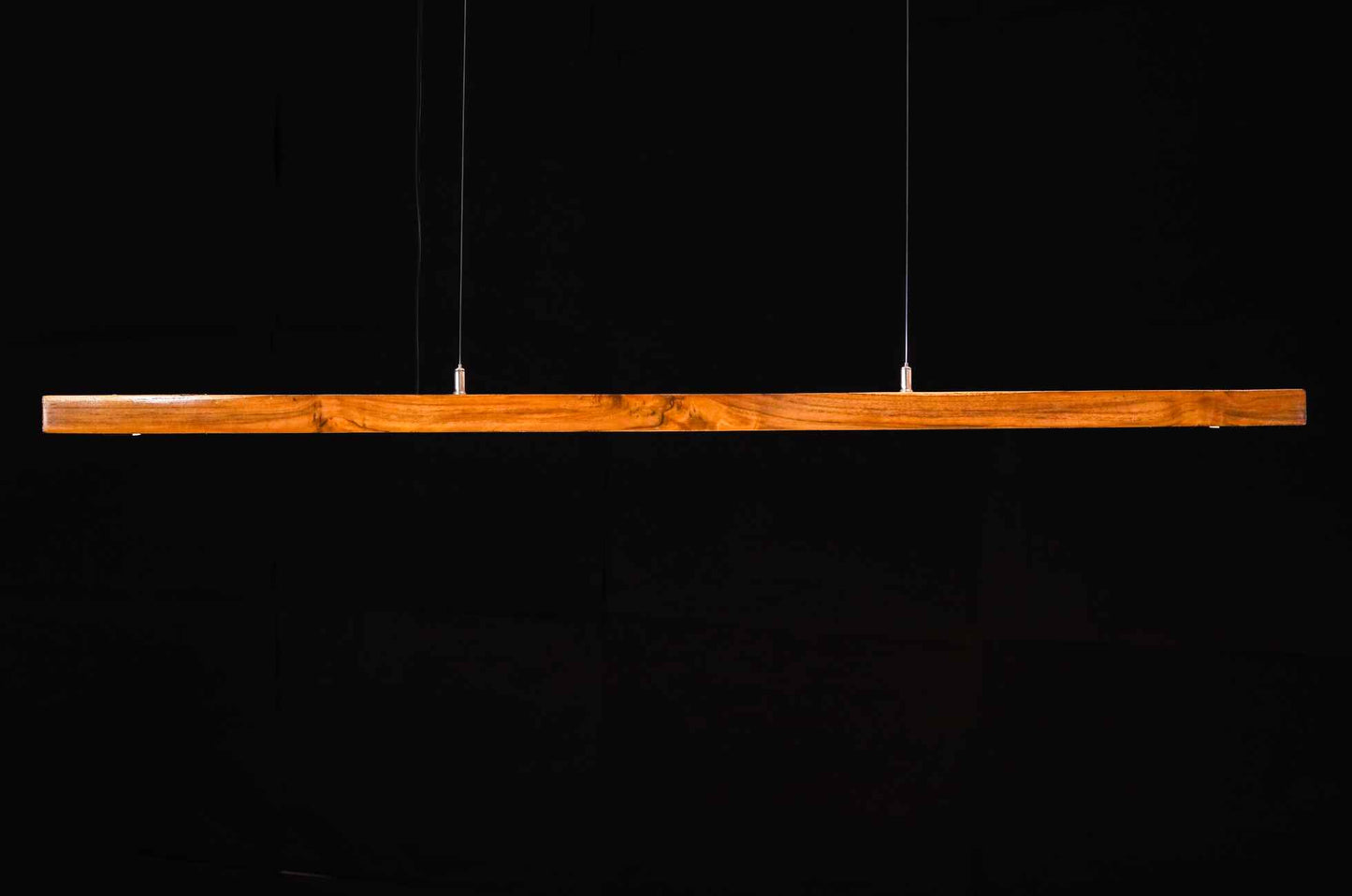 Teak Wood Pendant Light – Rectangle Handcrafted Minimalist LED Ceiling Light for Dining & Kitchen - NixWoods