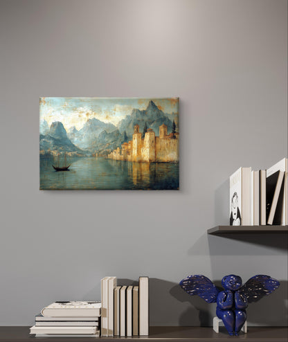 Illustration River Nature Wall Art