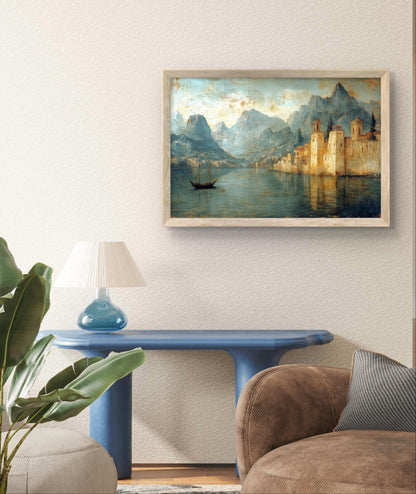 Illustration River Nature Wall Art