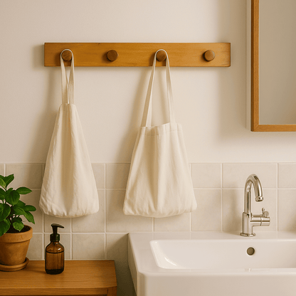 Teak & Sheesham Wall Hook Rack – Elegant Wooden Hanger for Entryways, Towels & Coats - NixWoods