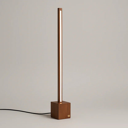Minimalist Wooden Floor Lamp – Modern Square Rod Structure - NixWoods