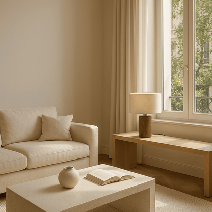 Rosewood Table Lamp - White Shade - NixWoods