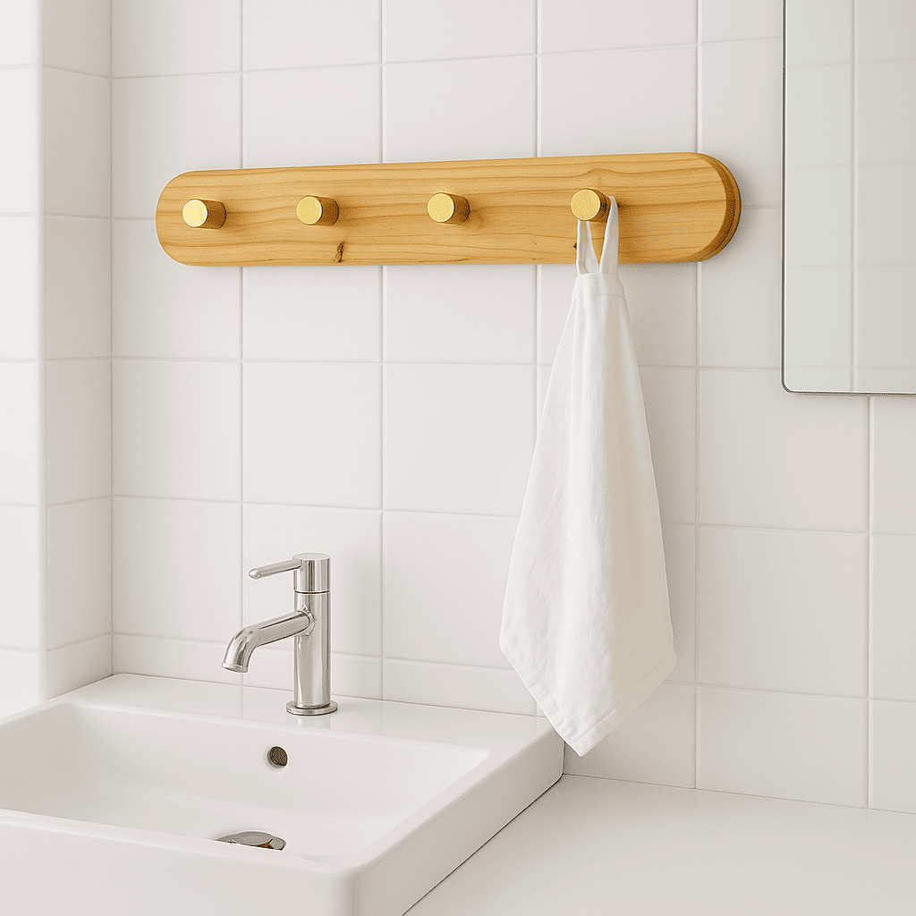 Pine Wall Hook Rack – Strong & Stylish Entryway Hanger - NixWoods