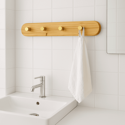 Pine Wall Hook Rack – Strong & Stylish Entryway Hanger - NixWoods