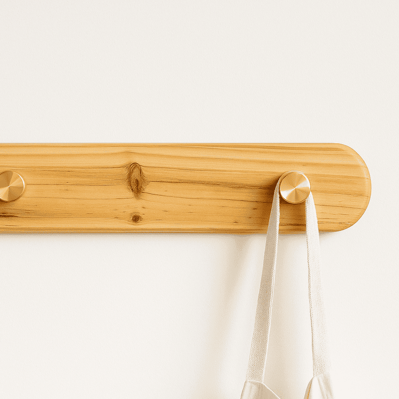 Pine Wall Hook Rack – Strong & Stylish Entryway Hanger - NixWoods
