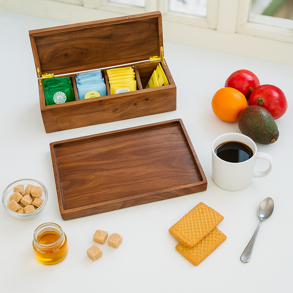 Rosewood Serving Tray – Set of 2 | Handcrafted Wooden Trays for Dining & Decor - NixWoods