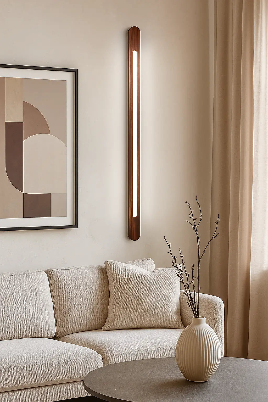 Vertical Wooden Wall Light – Minimalist Accent Lighting | Handcrafted by NixWoods - NixWoods