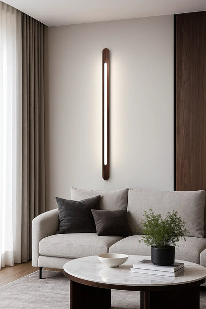 Vertical Wooden Wall Light – Minimalist Accent Lighting | Handcrafted by NixWoods - NixWoods