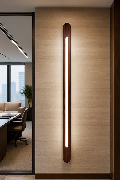 Vertical Wooden Wall Light – Minimalist Accent Lighting | Handcrafted by NixWoods - NixWoods