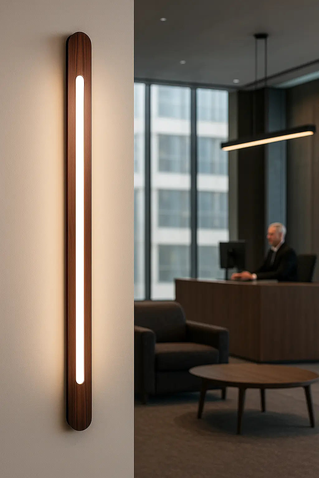 Vertical Wooden Wall Light – Minimalist Accent Lighting | Handcrafted by NixWoods - NixWoods