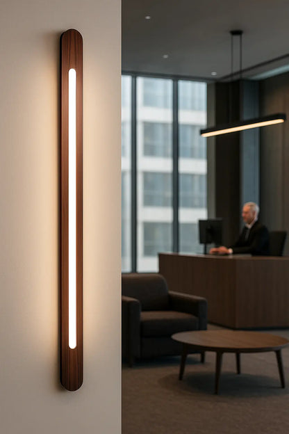 Vertical Wooden Wall Light – Minimalist Accent Lighting | Handcrafted by NixWoods - NixWoods