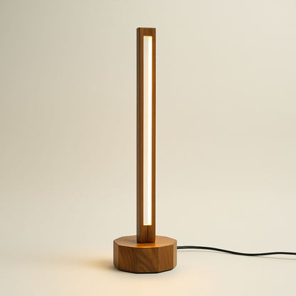 Wooden Compact Floor Lamp – Subtle Charm with Small Hollow Rod Design - NixWoods