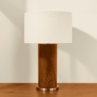 Rosewood Tall Table Lamp – White Shade - NixWoods