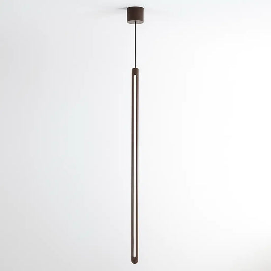 Modern Rosewood Vertical Pendant Lamp – Dimmable Wood Light | Nix Woods