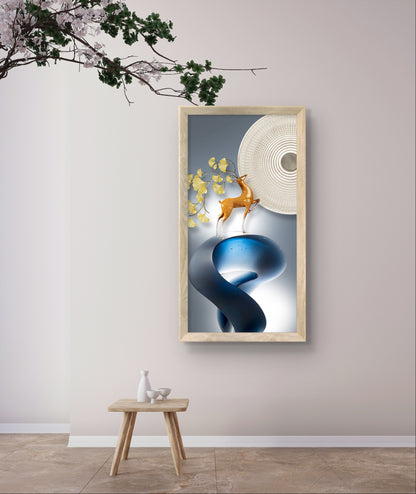 3D Modern Deer Wall Art