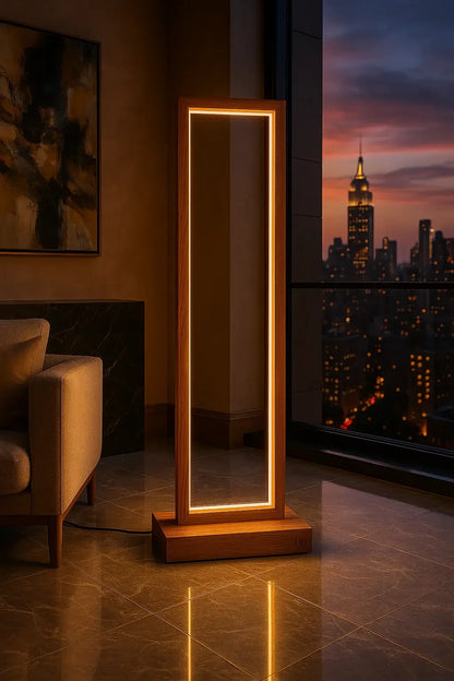 Tall Teak Wood Floor Lamp – A Statement of Warmth & Style - NixWoods