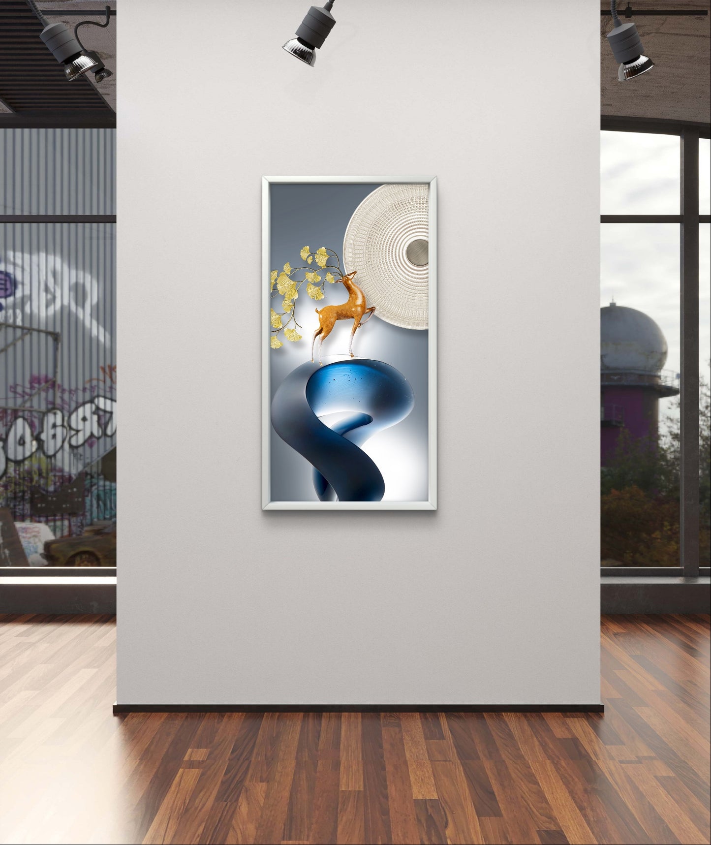 3D Modern Deer Wall Art