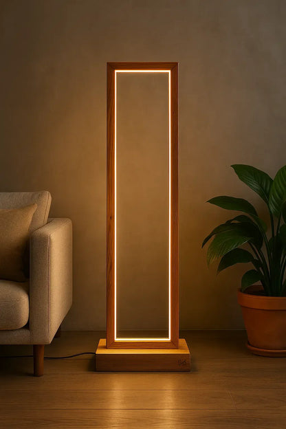 Tall Teak Wood Floor Lamp – A Statement of Warmth & Style - NixWoods