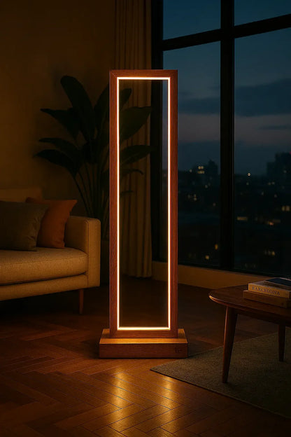 Tall Teak Wood Floor Lamp – A Statement of Warmth & Style - NixWoods