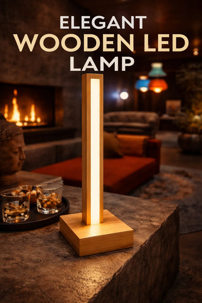 Luma Pillar - Handicrafted Solid Wood Ambient LED Lamp