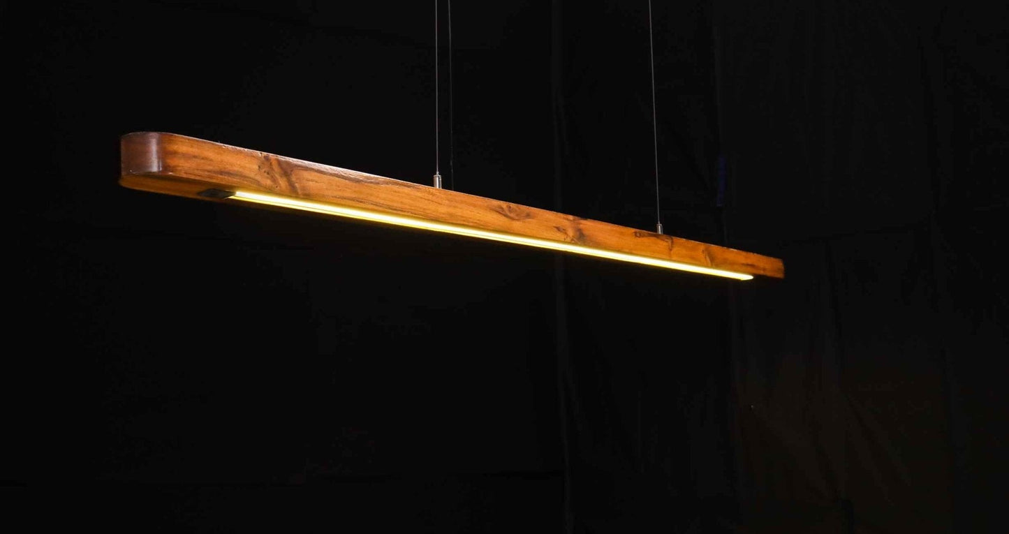 Nordic Pendant Light – Elegant Curved Design for Stylish Interiors - Teak Wood - NixWoods