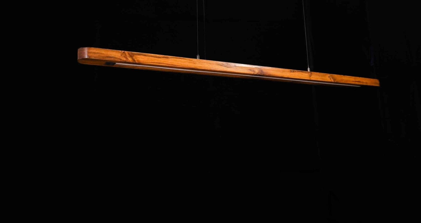 Nordic Pendant Light – Elegant Curved Design for Stylish Interiors - Teak Wood - NixWoods