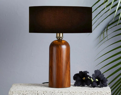 Sacred Glow Wooden Table Lamp – Elegant Ambient Lighting for Serene & Mindful Spaces - NixWoods