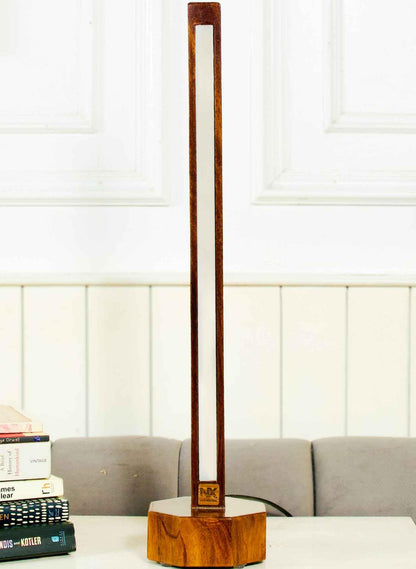Compact Wooden Floor Lamp – Subtle Charm with Small Rod Design - NixWoods