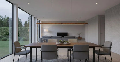 Handcrafted Teak Pendant Light – Curved Hollow Shade for Stylish Interiors