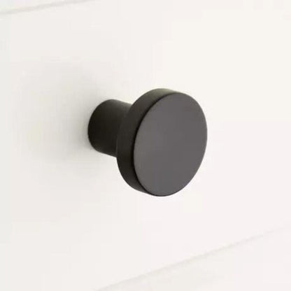 Matte Black/ Brown Wall Hook – Minimalist Modern Peg for Coats, Bags & Towels - NixWoods