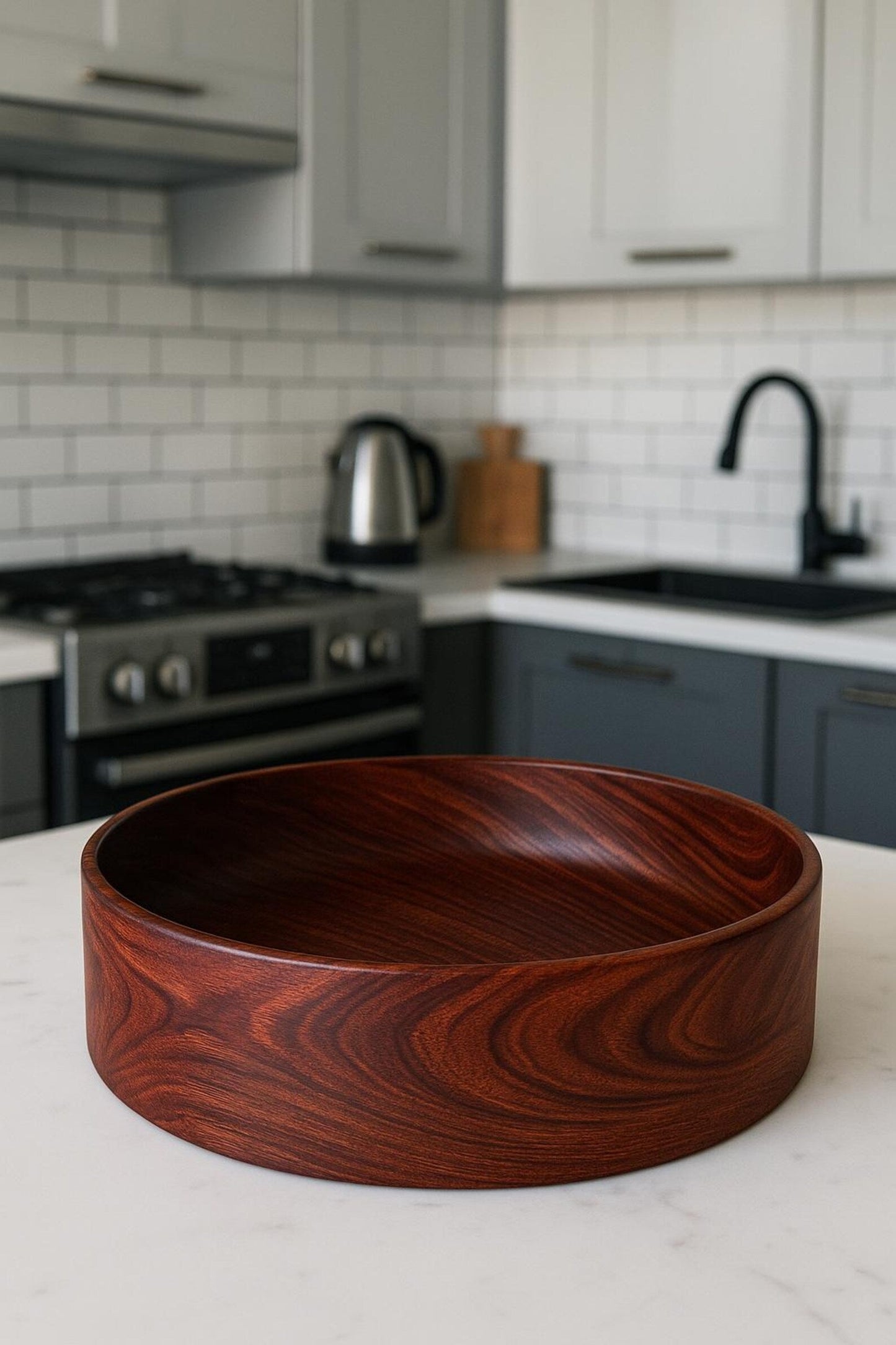 Rosewood Bowl – Decorative Wooden Centerpiece for Table or Entryway - NixWoods