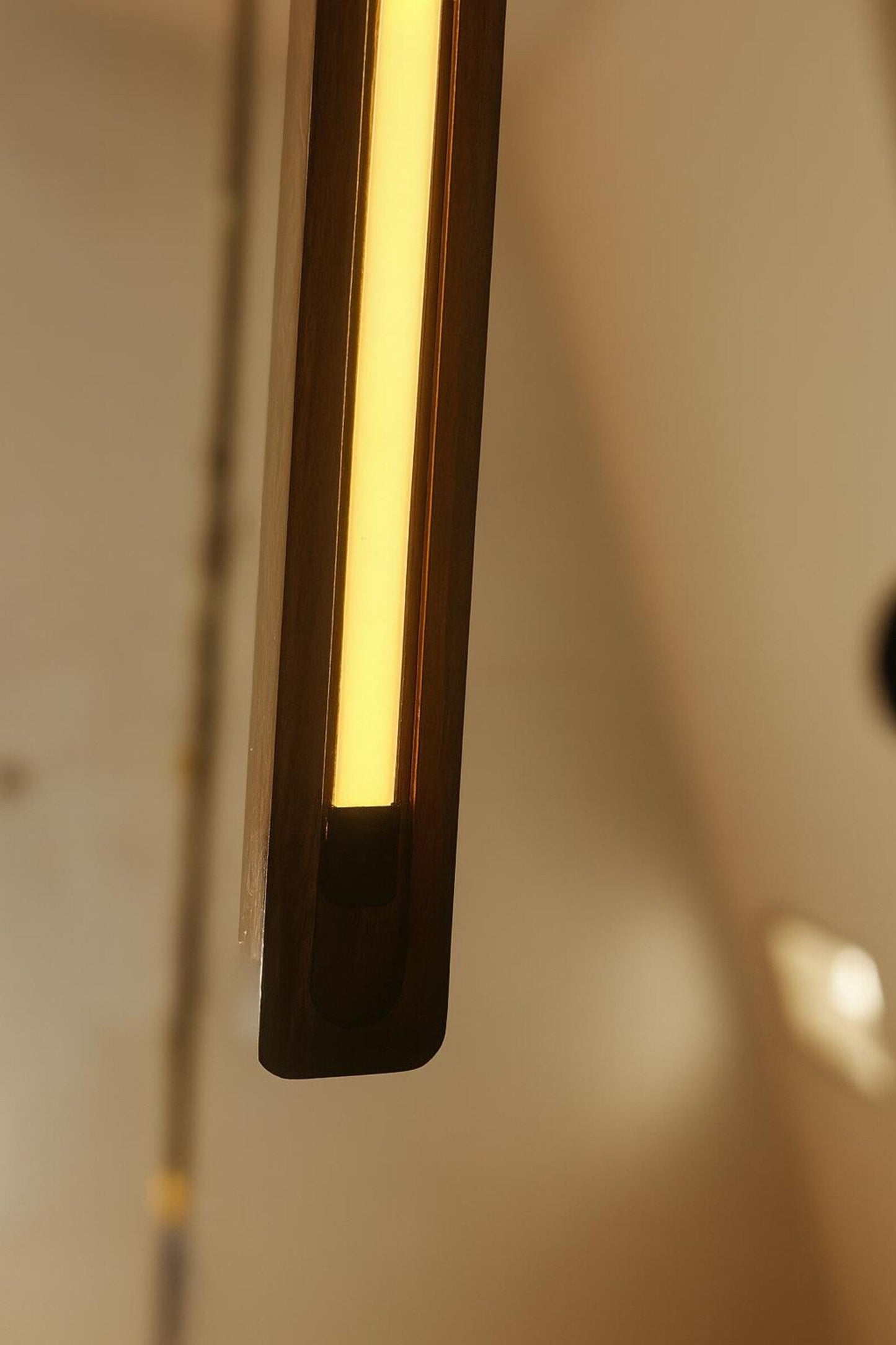 Rosewood Pendant Light – 30" Scandinavian Linear Design - NixWoods