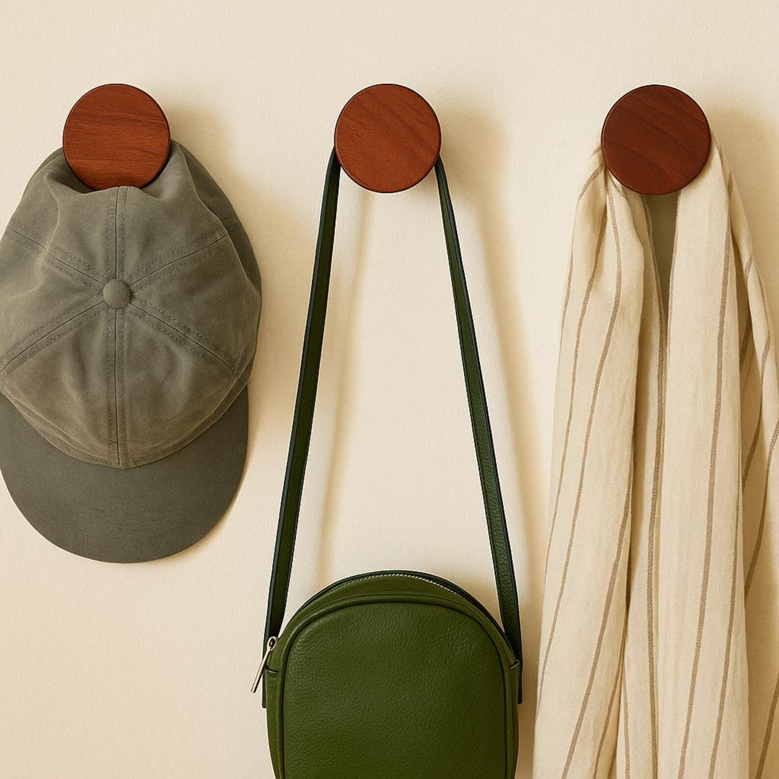 Matte Black/ Brown Wall Hook – Minimalist Modern Peg for Coats, Bags & Towels - NixWoods