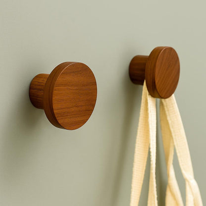 Matte Black/ Brown Wall Hook – Minimalist Modern Peg for Coats, Bags & Towels - NixWoods