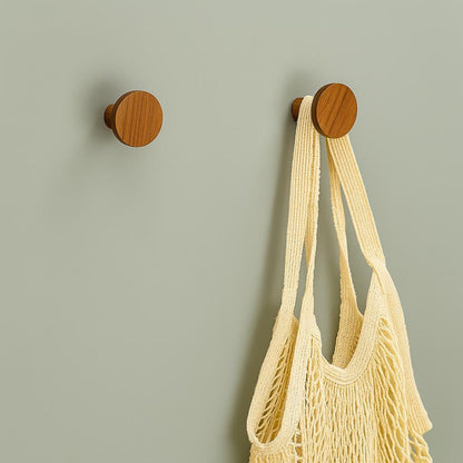 Matte Black/ Brown Wall Hook – Minimalist Modern Peg for Coats, Bags & Towels - NixWoods