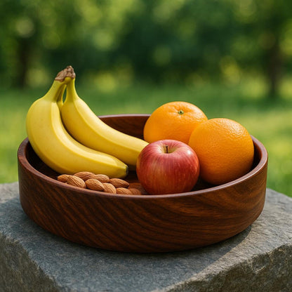 Rosewood Bowl – Decorative Wooden Centerpiece for Table or Entryway - NixWoods