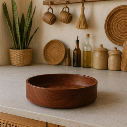 Rosewood Bowl – Decorative Wooden Centerpiece for Table or Entryway - NixWoods