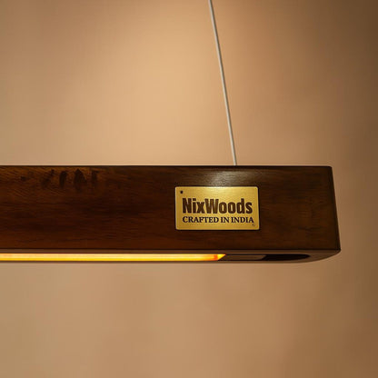 Rosewood Pendant Light – 30" Scandinavian Linear Design - NixWoods